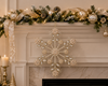 Raz 10.5" Large Pearl and Jewel Snowflake Christmas Ornament 4617601-2