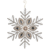 Raz 15" Large Pearl and Jewel Snowflake Christmas Ornament 4617602