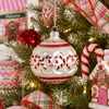 Raz 3.5" Candy Cane Ball Glass Christmas Ornament 4622234-2
