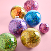 Raz 4" Box of Chunky Glitter Ball Glass Christmas Ornaments 4622966
