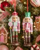 Raz 6" Set of 2 Sugar and Spice Nutcracker Glass Christmas Ornament-2