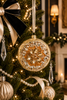 Raz 4" Gold Jeweled Reflector Ball Glass Christmas Ornament 4624628-2