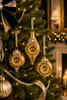 Raz 3" Set of 3 Gold Jeweled Bow Reflector Glass Christmas Ornament 4624632-2