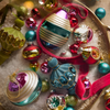 Raz 4" Glitter Striped Christmas Ornament 4624634 -2