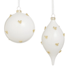 Raz 6" Set of 2 Bow Embellished Glass Christmas Ornament 4624652