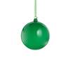 Raz 4" or 5" Bright Green Ball Glass Christmas Ornament -2