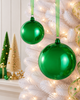 Raz 4" or 5" Bright Green Ball Glass Christmas Ornament-7