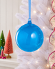 Raz 5" Bright Blue Ball Glass Christmas Ornament 4624730-2