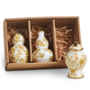 Raz Eric Cortina 4.5" Box of 3 Golden Ginger Jar Glass Christmas Ornaments 4624766