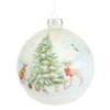 Raz 5" Woodland Christmas Party Ball Glass Christmas Ornament 4624811 -2