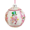 Raz 5" Bubblegum Blowin' Santa, Reindeer, and Snowman Ball Glass Christmas Ornament 4624823