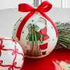 Raz 5" Santa Magical Delivery Ball Glass Christmas Ornament 4624864
