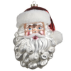 Raz 10" Red Santa Head Glass Christmas Ornament 4624996