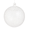 Raz 6" Textured Clear Ball Glass Christmas Ornament 4625007