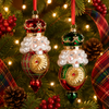 Raz 6.5" Set of 2 Plaid Nutcracker Glass Christmas Ornament 4625072-2