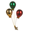 Raz 5" Balloon Cluster Clip-On Glass Christmas Ornament 4625122