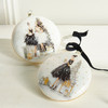 4.75" Set of 2 Moonlit Gala Ladies In Dresses Disc Glass Christmas Ornament 4625277 -3