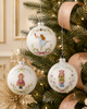 Raz 4" Set of 3 Nutcracker Suite Ball Glass Christmas Ornament 4625279-2