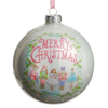Raz 5" Pastel Nutcracker Ballet Ball Glass Christmas Ornament 4625290