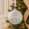 Raz 5" Pastel Nutcracker Ballet Ball Glass Christmas Ornament 4625290-2