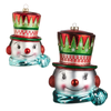Raz 5.5" or 10" Merry Snowman Glass Christmas Ornament


