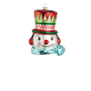 Raz 5.5" or 10" Merry Snowman Glass Christmas Ornament -2

