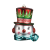 Raz 5.5" or 10" Merry Snowman Glass Christmas Ornament -3

