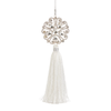 Raz 7.5" Round Brooch Top Tassel Christmas Ornament 4627306