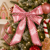 Raz 17" Pink and Peppermint Bow Christmas Ornament 4631079-2