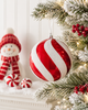 Raz 6" Swirl Stripe Ball Christmas Ornament 4632879