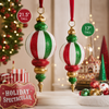 Raz Large 17" or 21.5" Red, Green and White Finial Christmas Ornament-11