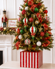 Raz 17" Red and White Gift Package Christmas Tree Stand 4650829-2