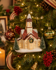 Raz 7.5" Large Church Glass Christmas Ornament 4652857-2