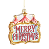 Raz 4.25" Big Top Merry Christmas Glass Christmas Ornament 4652904