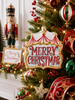 Raz 4.25" Big Top Circus Merry Christmas Glass Christmas Ornament 4652904-2