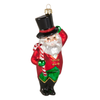 Raz 6" Holiday Circus Santa Glass Christmas Ornament 4652908