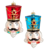 Raz 7.25" Set of 2 Nutcracker Head Glass Christmas Ornament 4652939 