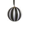 Raz 4.5" or 5" Black and White Striped Yarn Ball Christmas Ornament -3