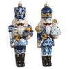 Raz 8.25" Set of 2 Chinoiserie Nutcracker Glass Christmas Ornament 4652998