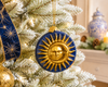 Raz Eric Cortina 4" Beneath the Midnight Moon Glass Christmas Ornament 4653151-2