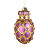 Raz Eric Cortina 4.5" Purple Garnet Egg Glass Christmas Ornament 4653165