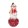 Raz Eric Cortina 7" Snowman Love Glass Christmas Ornament 4653182