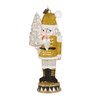 Raz Eric Cortina 7" Glitter Pop Gold Nutcracker Glass Christmas Ornament 4653234 -2