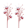Raz 26" Set of 2 Green or White Drum Christmas Tree Spray F4602481 -3