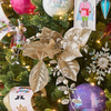 Raz 25" Set of 2 Platinum Magnolia Leaf Christmas Tree Spray F4625347