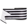 Raz 4" X 10 Yds Black and White Striped Satin Wired Christmas Ribbon R4627642