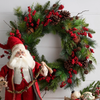 Raz 24" Berry, Pinecone, and Bell Christmas Wreath W4602604