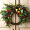 Raz 29" Asymmetrical Mixed Fruit Christmas Wreath W4617774