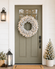 Raz 30" Pre-Lit Flocked Noble Fir Christmas Wreath W4652010-2