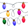 Kurt Adler 15' UL 7L LED Multicolor Jumbo Glittered C9 Bulb Christmas Light Set UL1759